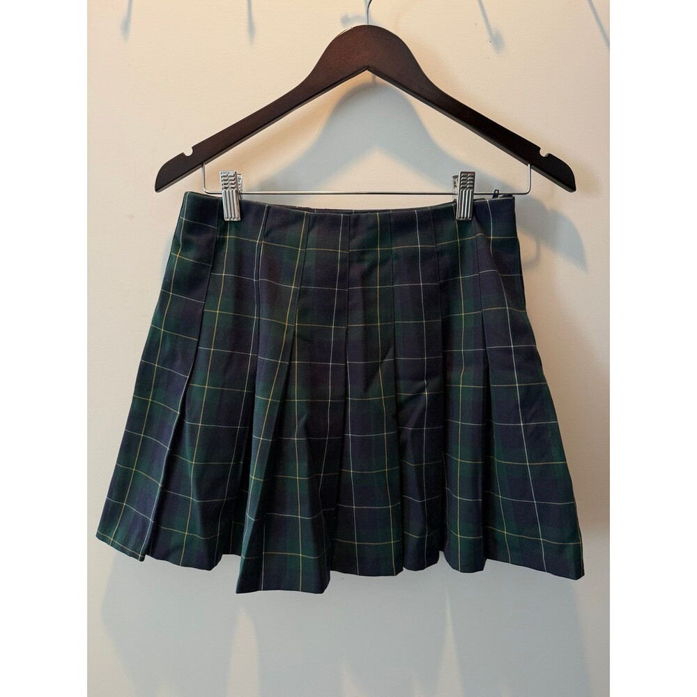 H&M Green Plaid Pleated Skirt - Small NWT